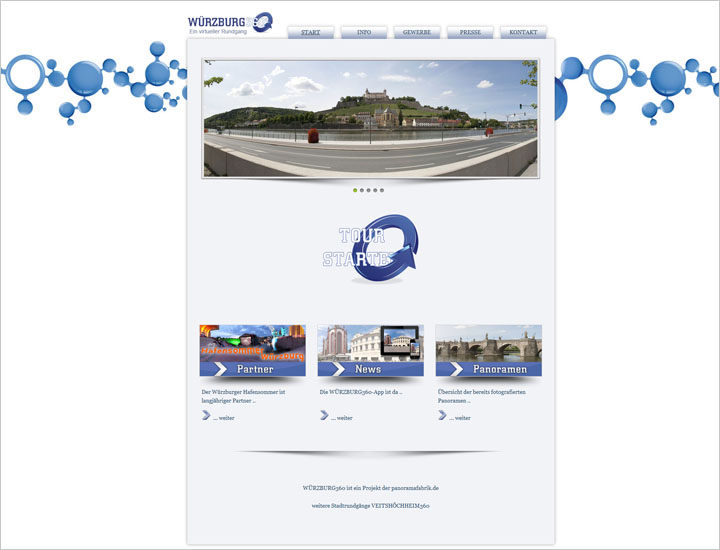 Internetseite Würzburg 360